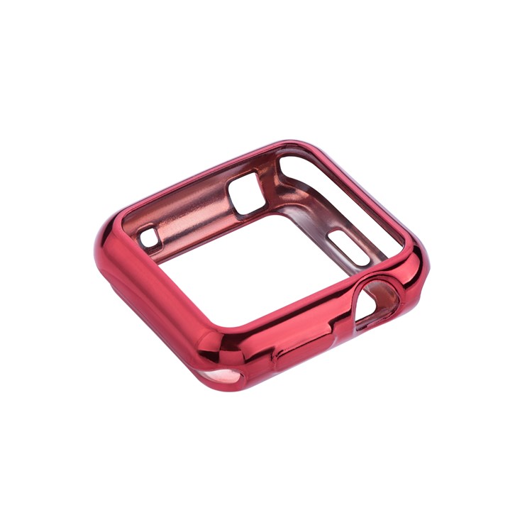 Flexible Electroplating TPU Anti-aging Watch Shell for Apple Watch Series 3 / 2 / 1 38mm - Red-3