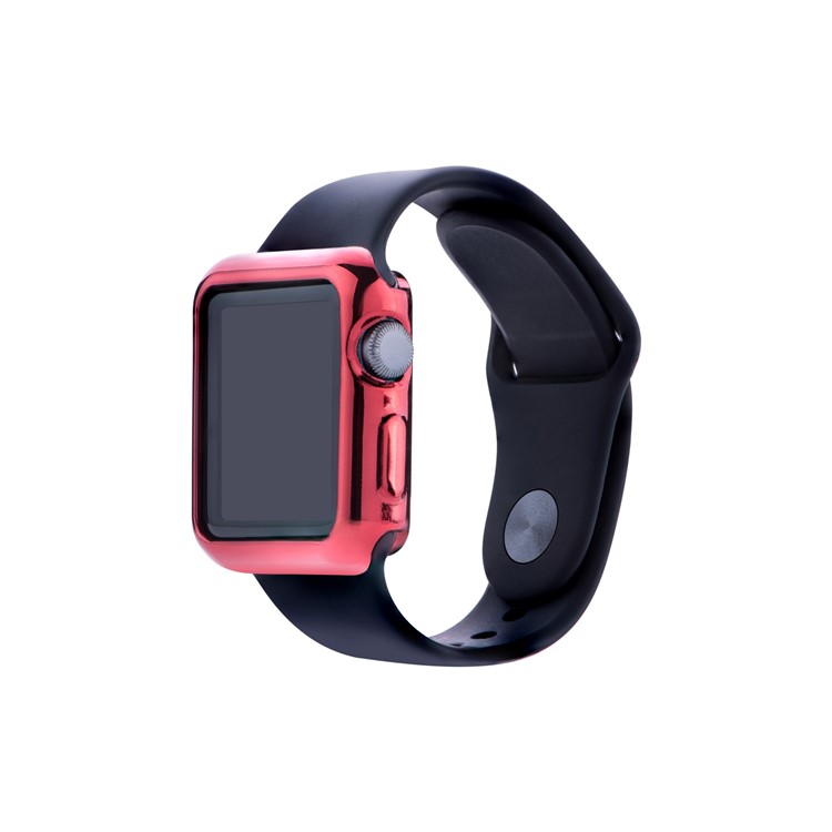 Flexible Electroplating TPU Anti-aging Watch Shell for Apple Watch Series 3 / 2 / 1 38mm - Red-4