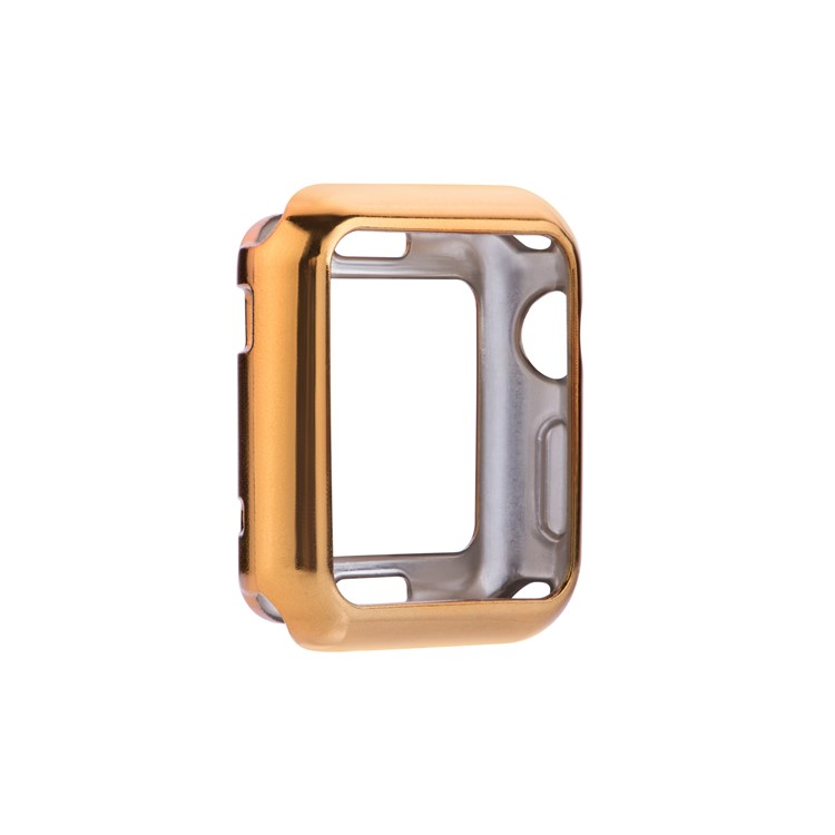 Flexible Electroplating TPU Anti-aging Watch Protector Cover for Apple Watch Series 3 / 2 / 1 38mm - Gold-1