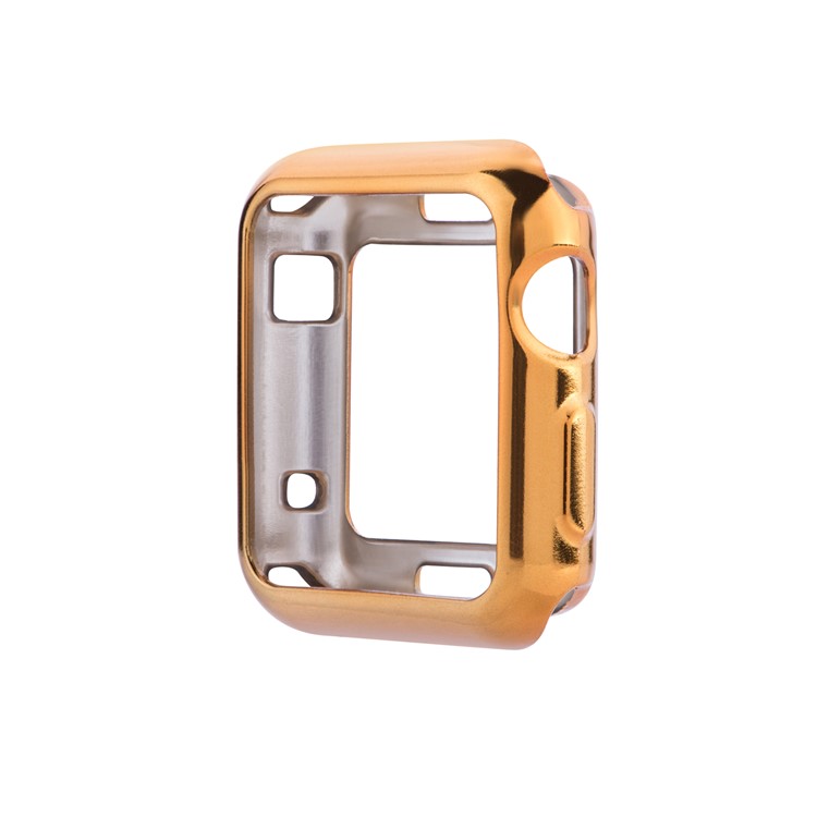 Flexible Electroplating TPU Anti-aging Watch Protector Cover for Apple Watch Series 3 / 2 / 1 38mm - Gold-2