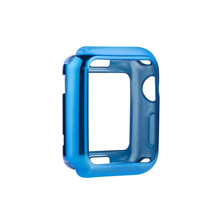 Flexible Soft Electroplating TPU Anti-aging Watch Cover for Apple Watch Series 3 / 2 / 1 38mm - Blue-1