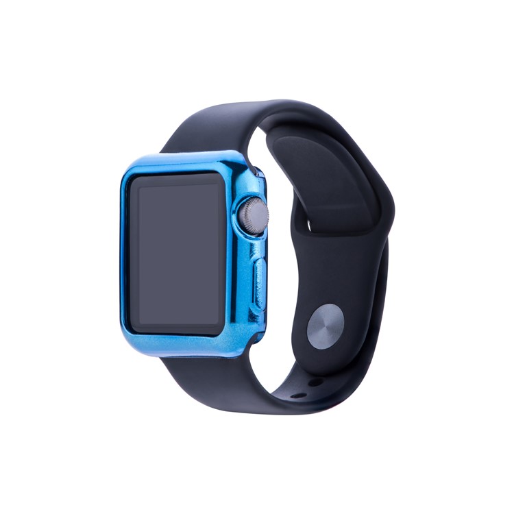 Copertina di Orologi Anti-invecchiamento TPU a Elettroplatazione Morbida Flessibile Per Apple Watch Series 3 / 2 / 1 38 mm - Blu-4