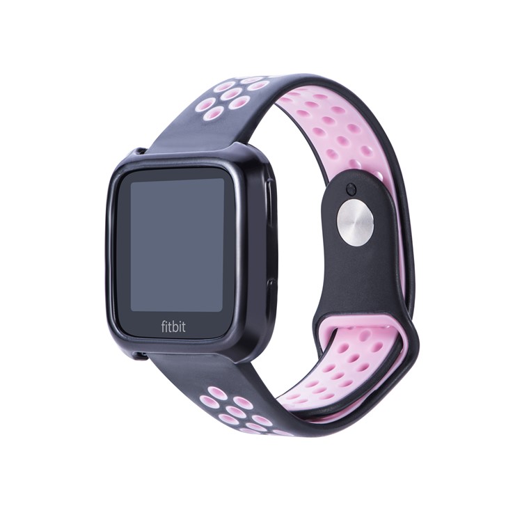 Flexible TPU Anti-aging Electroplating Watch Cover for Fitbit Versa - Black-2