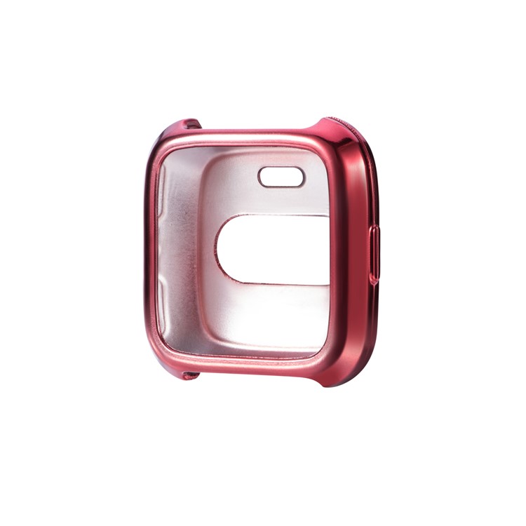 Flexible TPU Anti-aging Electroplating Watch Protection Case for Fitbit Versa - Rose-1
