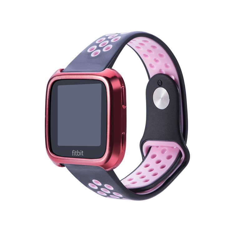 Flexible TPU Anti-aging Electroplating Watch Protection Case for Fitbit Versa - Rose-2