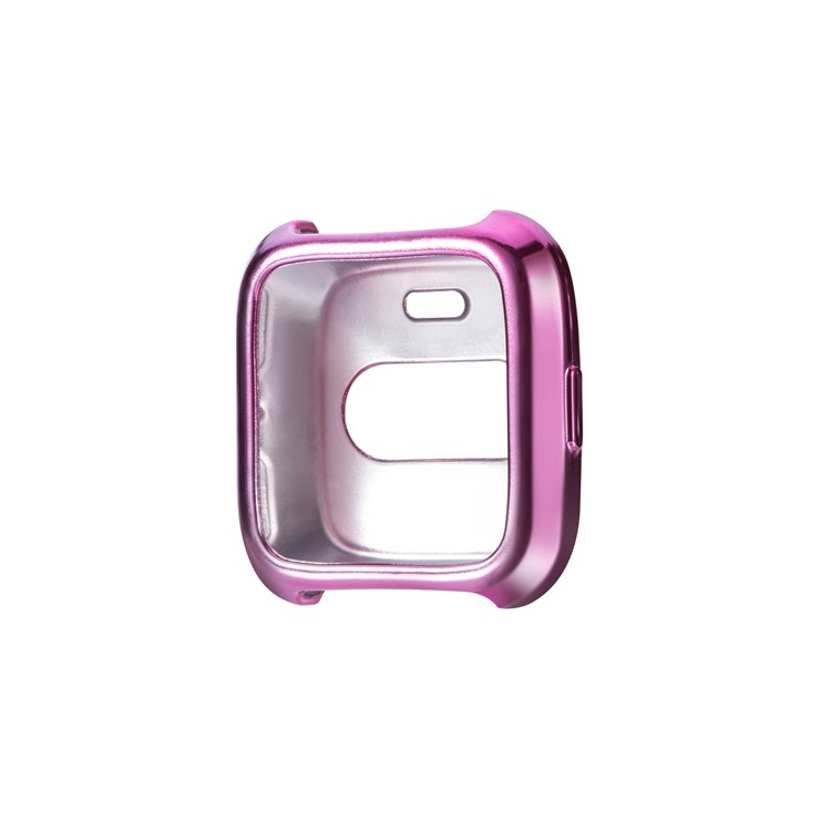 Soft TPU Anti-aging Electroplated Casing for Fitbit Versa - Pink-1