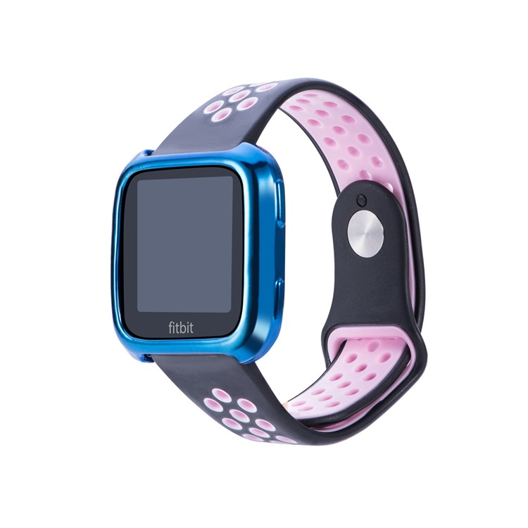 For Fitbit Versa Flexible TPU Anti-aging Electroplating Case - Blue-2