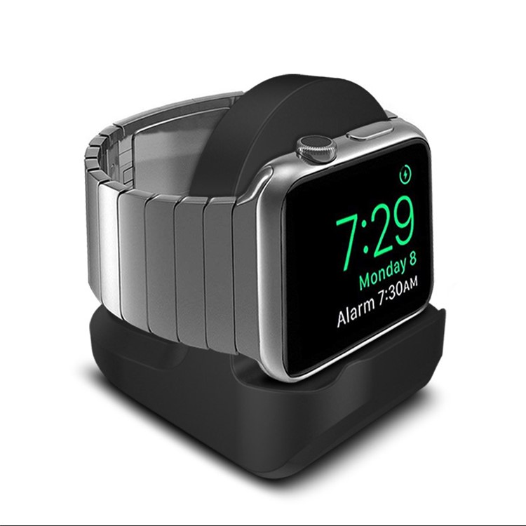 Silicone Charging Stand for Apple Watch Series 3/2/1 38mm & 42mm - Black-2