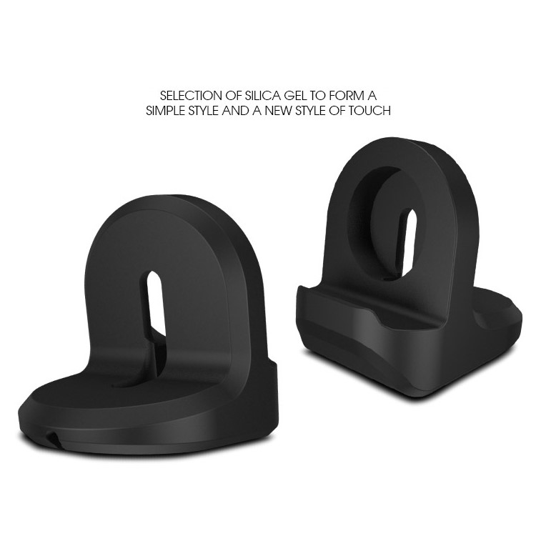 Silicone Charging Stand for Apple Watch Series 3/2/1 38mm & 42mm - Black-6