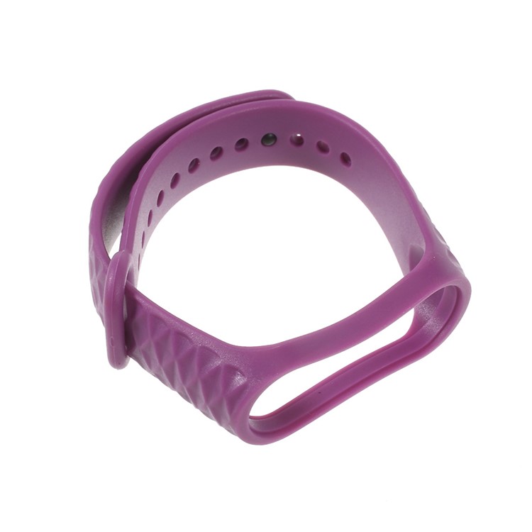 10Pcs/Set for Xiaomi Mi Band 3 Straps Replacement Rhombus Texture Soft TPU Wrist Band-43