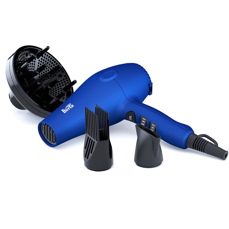 BERTA 108D 1875W Ceramic Ionic Hair Dryer 2 Speeds & 3 Temperatures Settings Blow Dryer - US Plug / Black-8