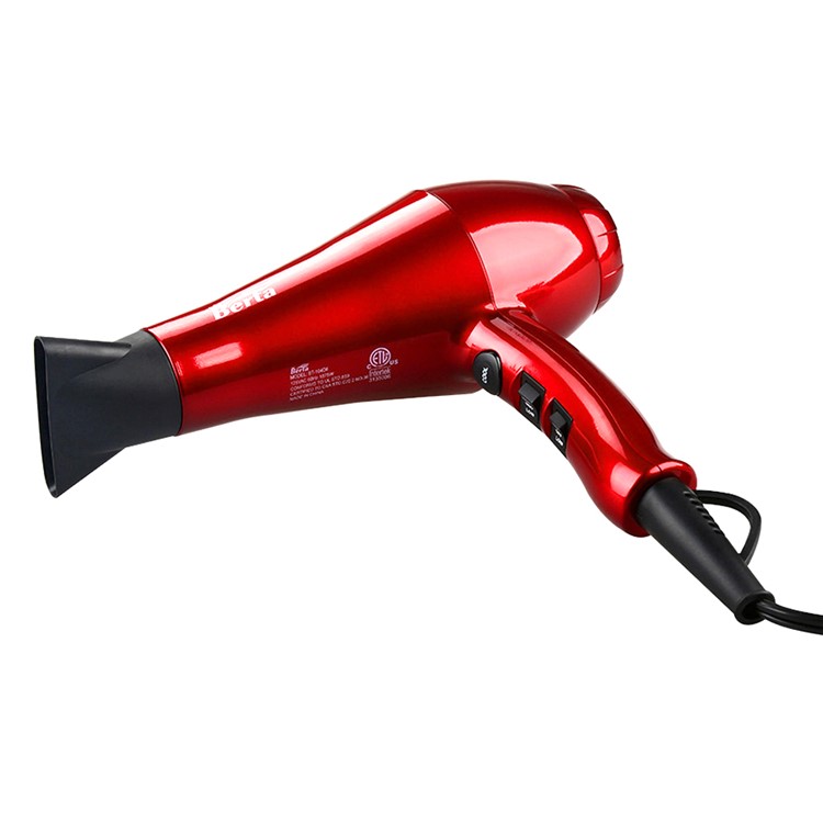 BERTA 104D 1875W Hair Dryer Salon Powerful Ceramic Blow Dryer Pro Far Infrared Heat DC Motor - US Plug / Red-6