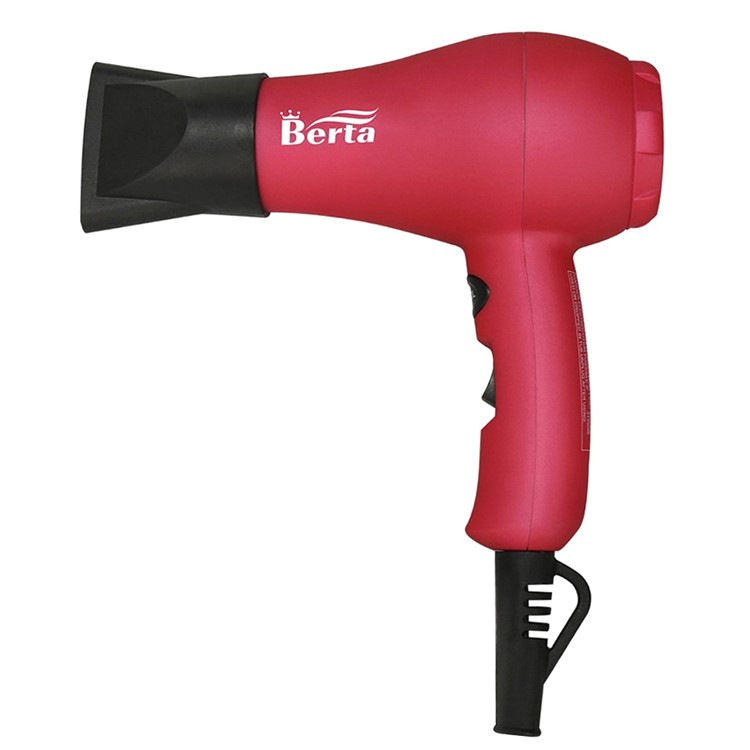 BERTA 101 1000W Mini Hair Dryer Ceramic Travel Blow Dryer DC Motor Ionic Dryer 110-125V - US Plug / Pink-1
