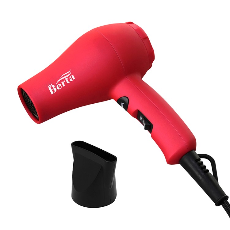 BERTA 101 1000W Mini Hair Dryer Ceramic Travel Blow Dryer DC Motor Ionic Dryer 110-125V - US Plug / Pink-2