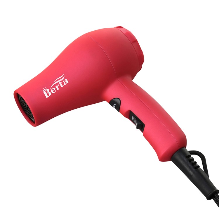BERTA 101 1000W Mini Hair Dryer Ceramic Travel Blow Dryer DC Motor Ionic Dryer 110-125V - US Plug / Pink-4
