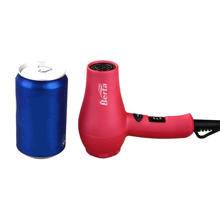 BERTA 101 1000W Mini Hair Dryer Ceramic Travel Blow Dryer DC Motor Ionic Dryer 110-125V - US Plug / Pink-8
