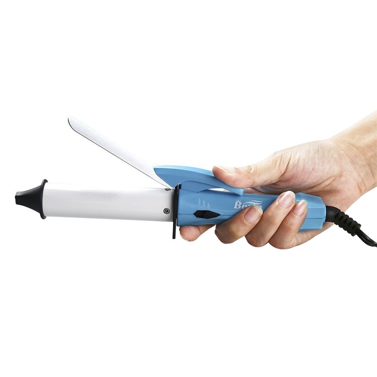 BERTA 106A 110-125V Mini Hair Curlers Hair Curling Iron Ceramic Hot Rollers - US Plug / Blue-1
