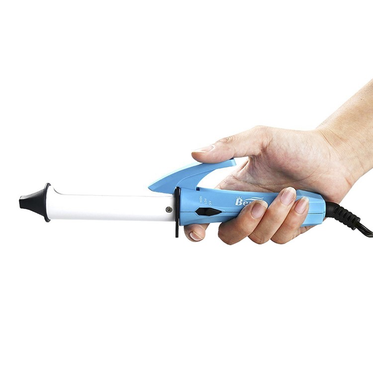 BERTA 106A 110-125V Mini Hair Curlers Hair Curling Iron Ceramic Hot Rollers - US Plug / Blue-2