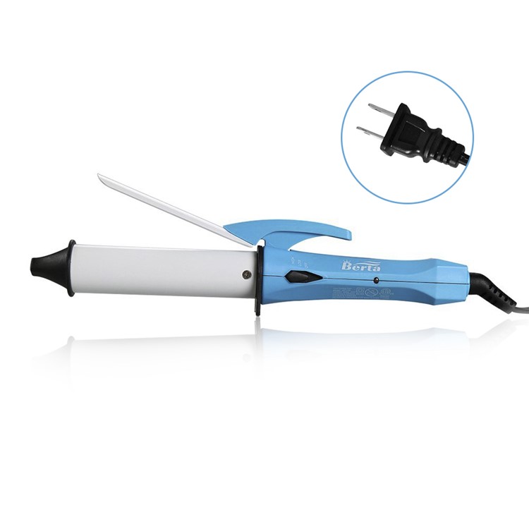 BERTA 106A 110-125V Mini Hair Curlers Hair Curling Iron Ceramic Hot Rollers - US Plug / Blue-6