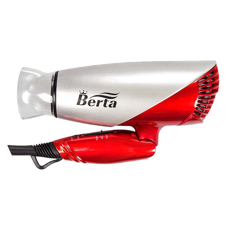 BERTA 031A 1875W Hair Dryer Salon Powerful Ceramic Ionic Hair Blower 110-125V - US Plug / Silver-2