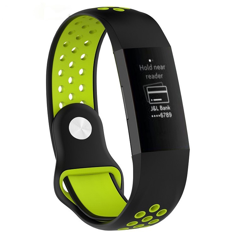 Для fitbit заряда 3 дышащий двухцветный спортивный силиконовый