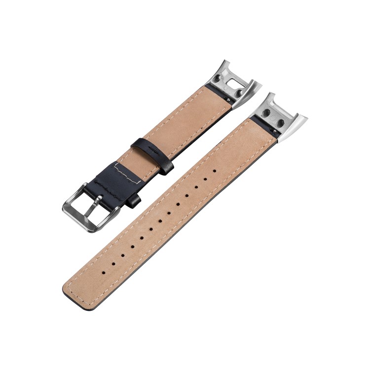 Bracelet De Montre En Cuir PU Avec Connecteur Et Outil Pour Garmin Vivosmart HR - Noir-4