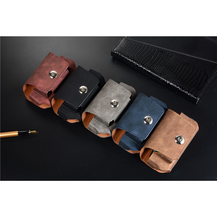 Retro Split Leather Case for IQOS 3 E-Cigarette - Brown-18
