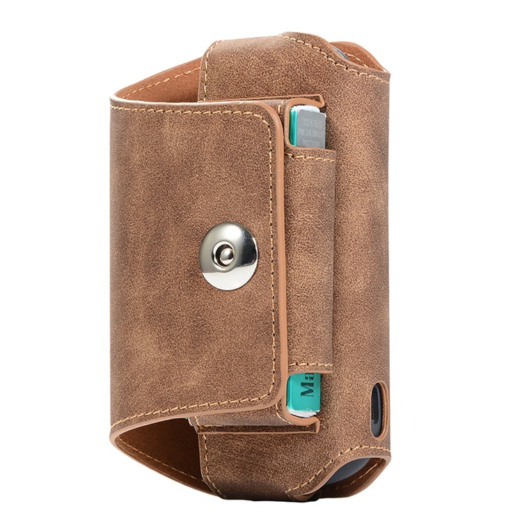 Retro Split Leather Case for IQOS 3 E-Cigarette - Brown-2
