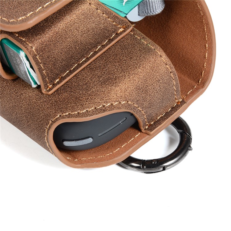 Retro Split Leather Case for IQOS 3 E-Cigarette - Brown-6