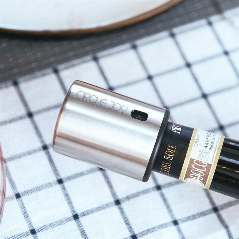 XIAOMI Youpin Kreis Freude CJ-JS01 Edelstahl-Vakuumspeicher Rotwein Stopper-4