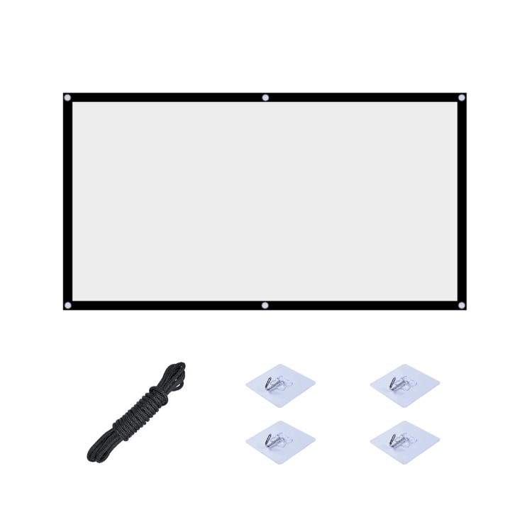 100 inch Home Movie Projector Canvas Screen Good Image Clearing Effect-12
