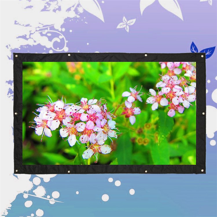 100 inch Home Movie Projector Canvas Screen Good Image Clearing Effect-3