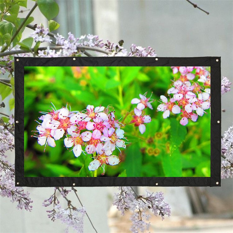 100 inch Home Movie Projector Canvas Screen Good Image Clearing Effect-6
