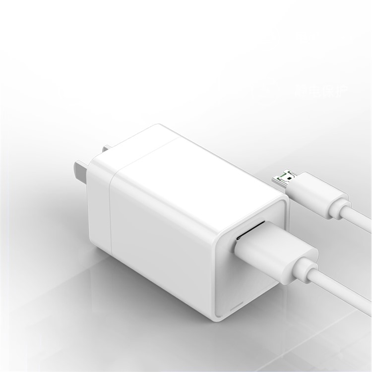 UPL VOOC C31 3.5A Quick Charge Wall Charger + Micro USB Charging Cable - White-5