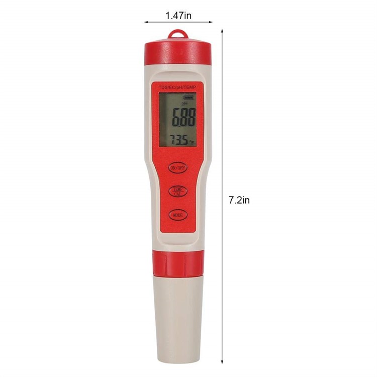 Portable PH/EC/TDS/TEMP 4 in 1 Test Pen PH Meter Water Quality Monitor Tester Detector-3