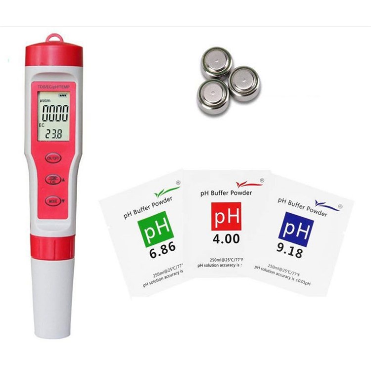 Portable PH/EC/TDS/TEMP 4 in 1 Test Pen PH Meter Water Quality Monitor Tester Detector-9