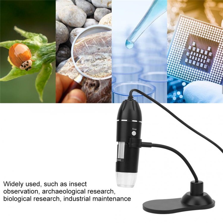50X-1000X LED Câmera Digital Endoscópio USB Stereo Eletrônico Pinças Microscópio Lupa-2
