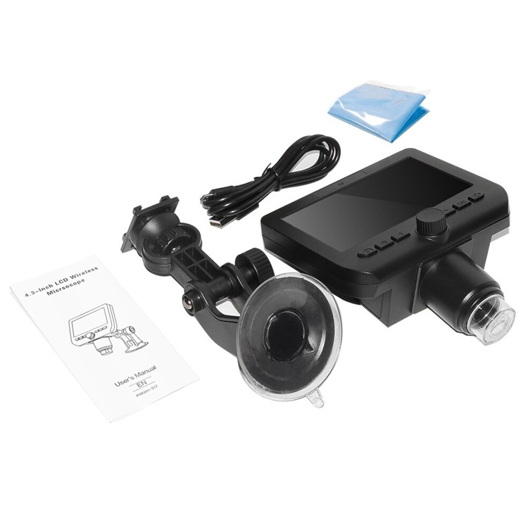 Inskam317 2.0MP Wifi Wireless 4.3-inch with 8 LED Lights Suction Cup Bracket Display Microscope-10