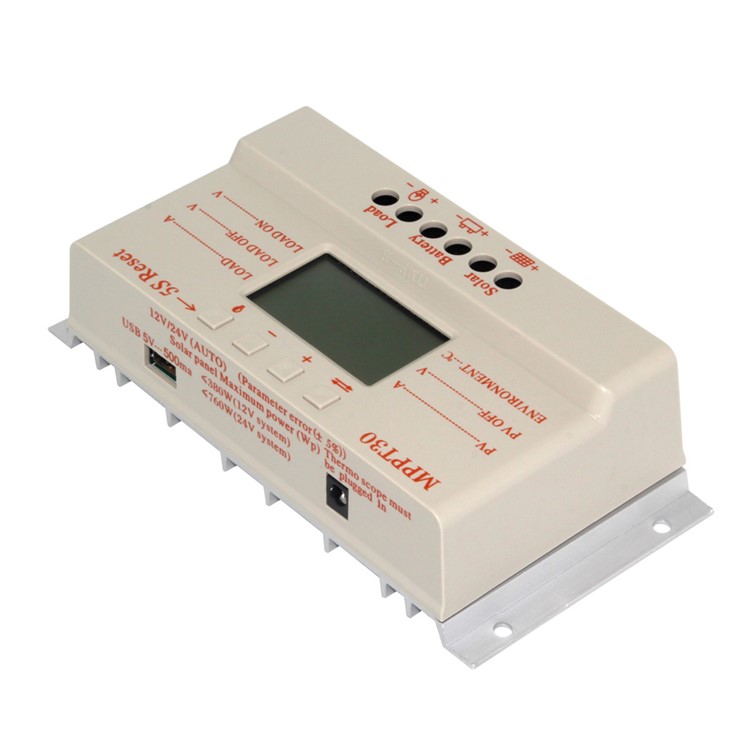 MPPT 30A 12V/24V Solar Battery Voltage Stablizer Controller with LCD-2