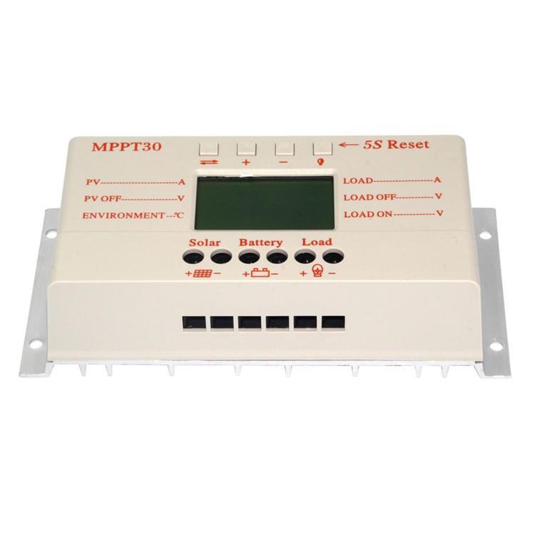 MPPT 30A 12V/24V Solar Battery Voltage Stablizer Controller with LCD-4
