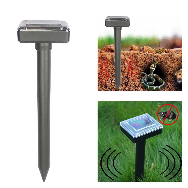 2 Pieces Solar Solar Power Ultrasonic Signals Animal Repeller Outdoor Lawn Mice Snake Expeller-1