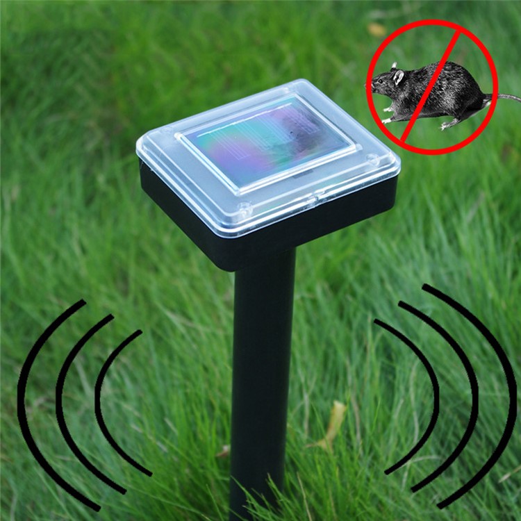 2 Pieces Solar Solar Power Ultrasonic Signals Animal Repeller Outdoor Lawn Mice Snake Expeller-2