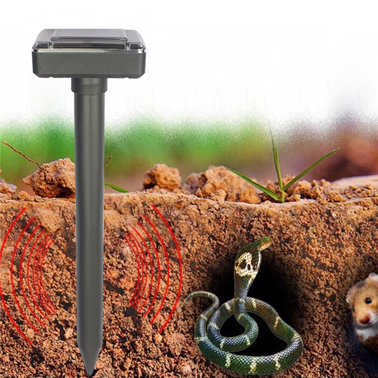 2 Pieces Solar Solar Power Ultrasonic Signals Animal Repeller Outdoor Lawn Mice Snake Expeller-3