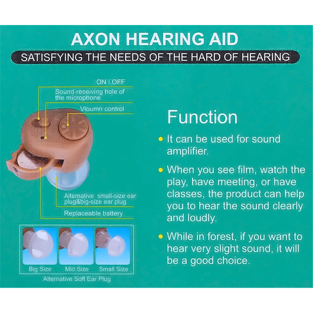 AXON K-86 Mini Wireless BTE Sound Enhancement Amplifier Hearing Aid-10