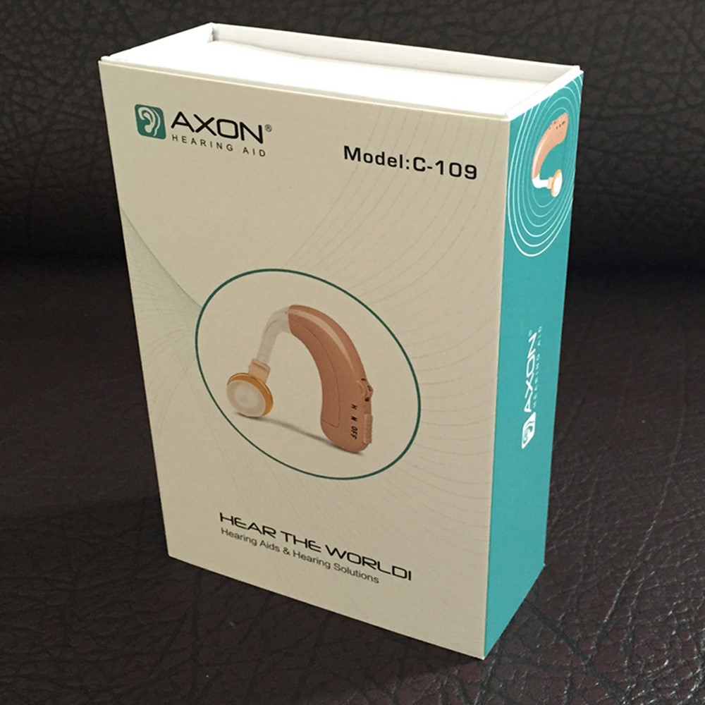 Axon C-109 Mini Ricaricabile Ricaricabile BTE Apparecchio Acustico Amplificatore Volume Volume Control - Plug