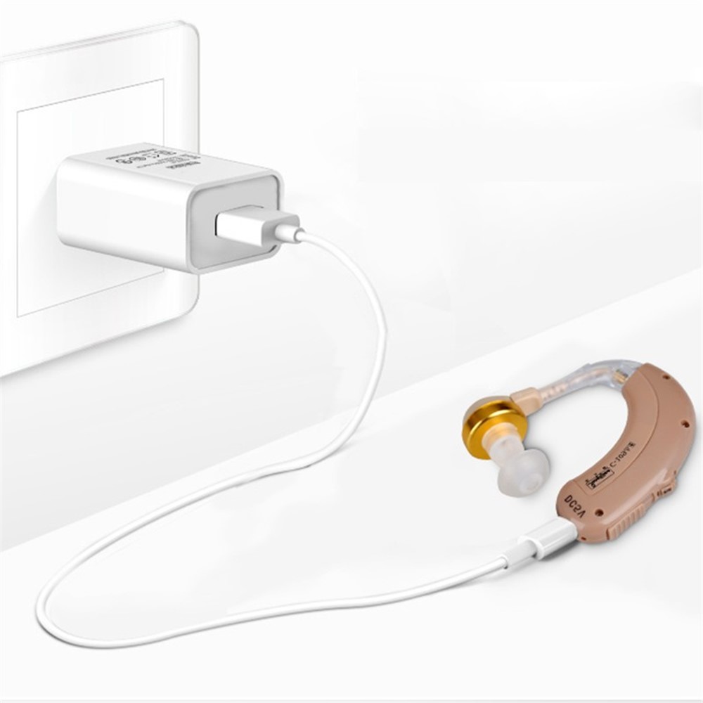 AXON C-109 Mini Rechargeable BTE Hearing Aid Voice Amplifier Volume Control - EU Plug-3