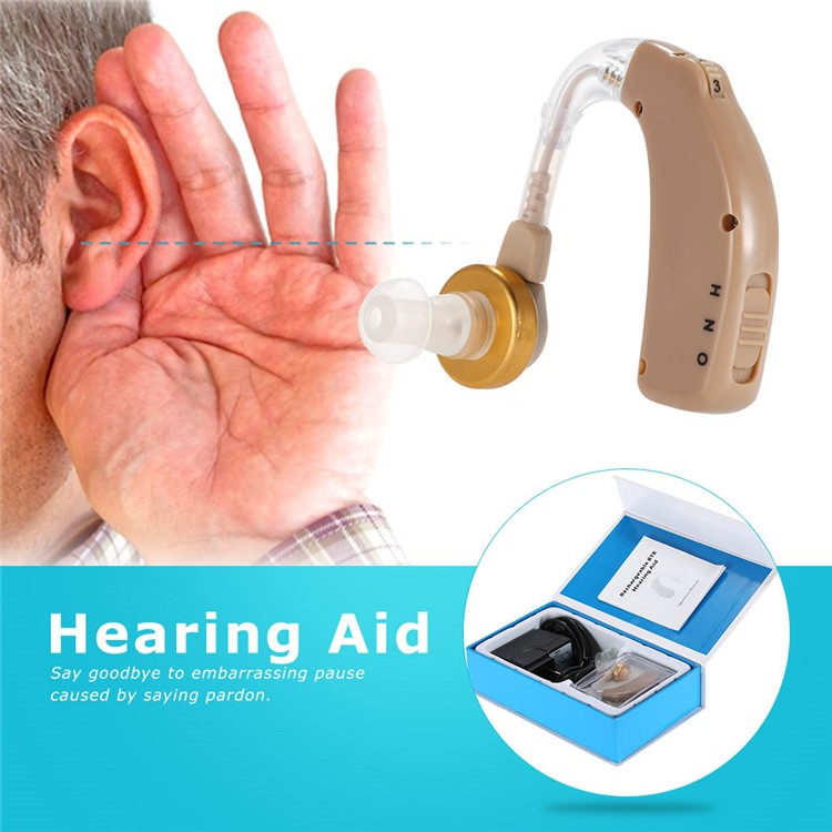 AXON C-108 Volume Adjustable Rechargeable BTE Hearing Aid Sound Amplifier - EU Plug-1