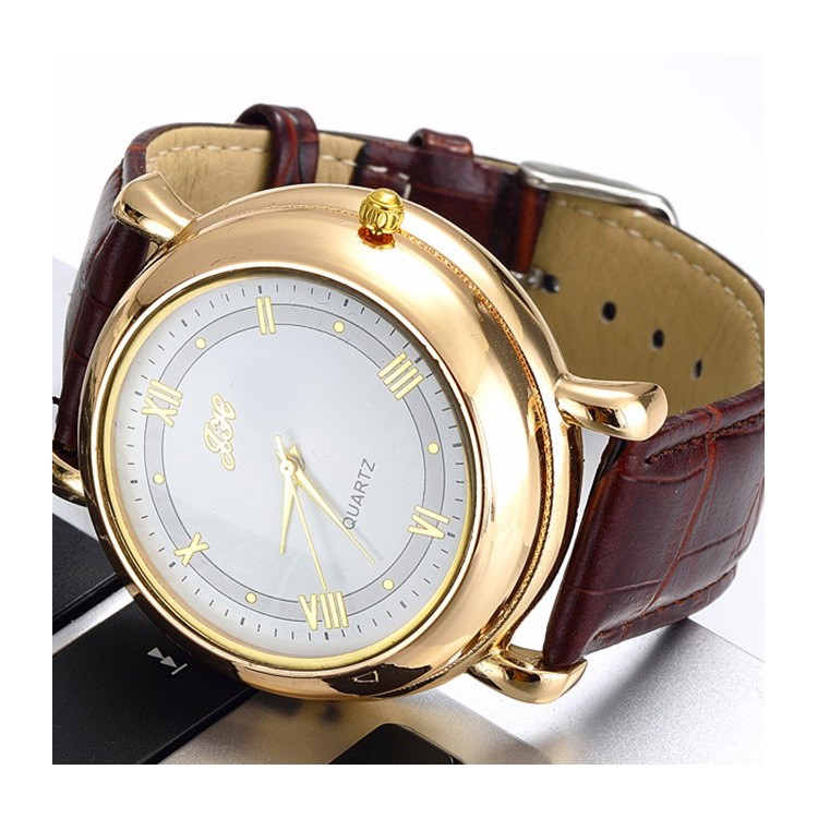 Rechargeable USB Lighter Watch Quartz Wristwatch Windproof JH-358-3