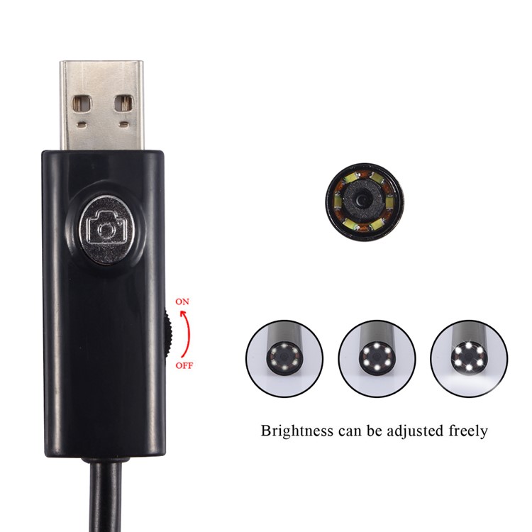 WiFi Connection 6-LED 8.5mm HD Lens USB Endoscope Inspection Tube Camera for iOS Android Windows-2