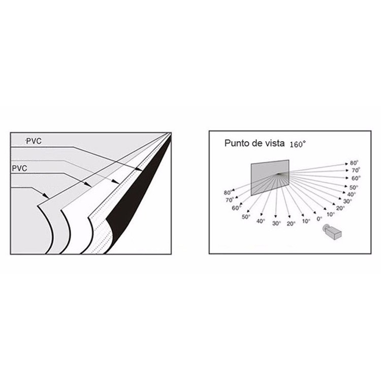 60-inch 16:9 PVC Projector Screen Home Theater/Cinema or Presentation Platform-3
